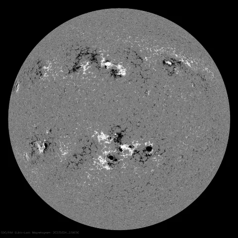 Image of Sun's magnetic field