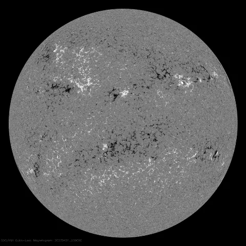 Image of Sun's magnetic field