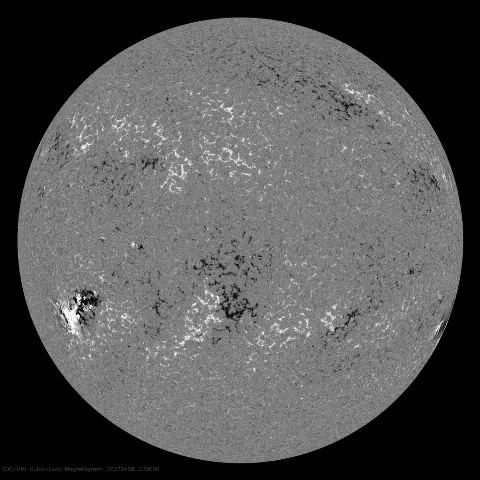 Image of Sun's magnetic field