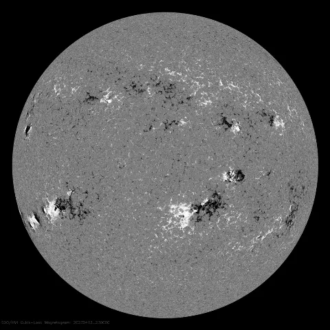 Image of Sun's magnetic field