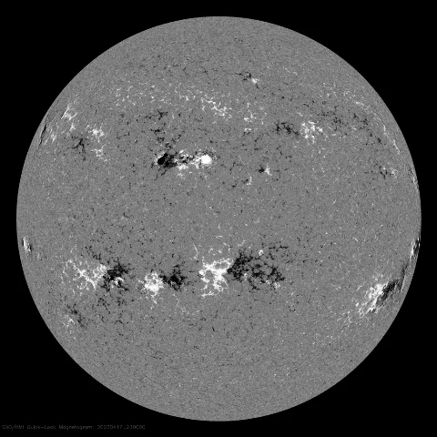 Image of Sun's magnetic field