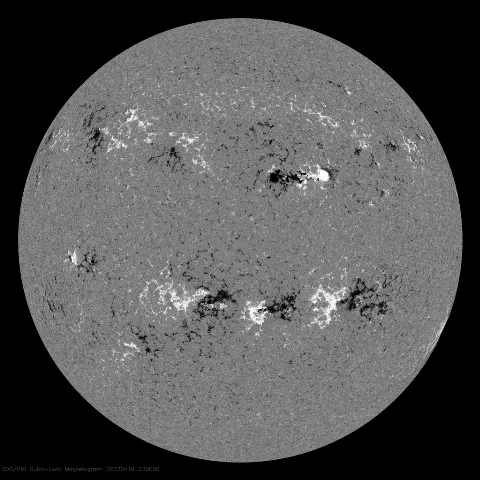 Image of Sun's magnetic field