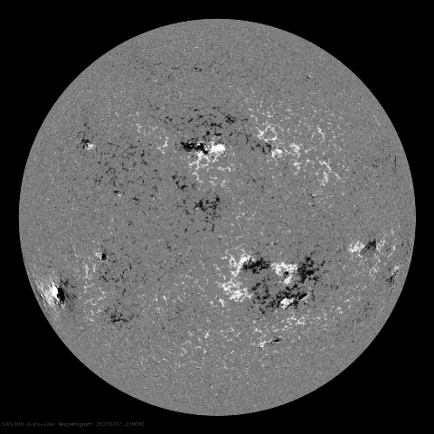 Image of Sun's magnetic field