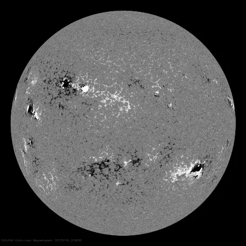 Image of Sun's magnetic field