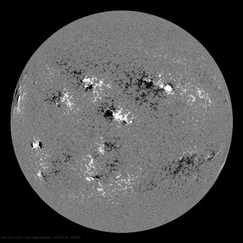 Image of Sun's magnetic field