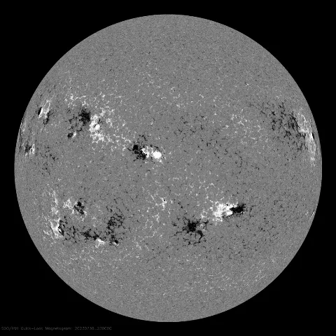 Image of Sun's magnetic field