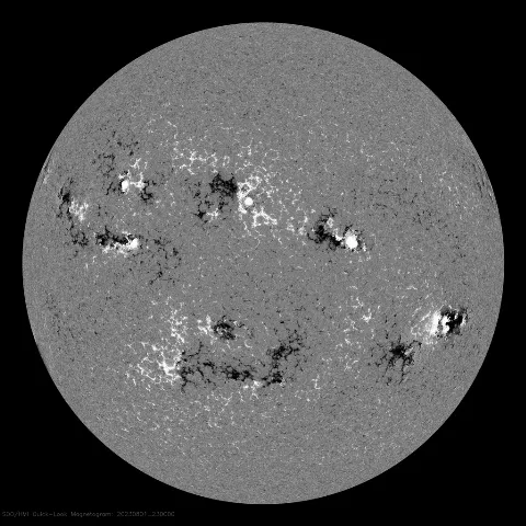 Image of Sun's magnetic field