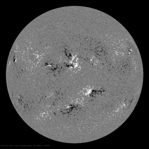 Image of Sun's magnetic field