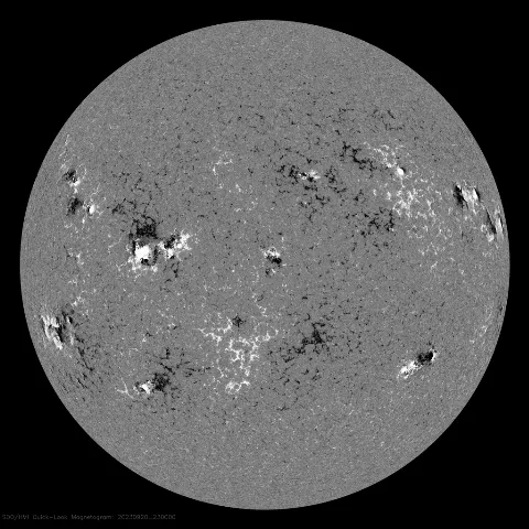 Image of Sun's magnetic field