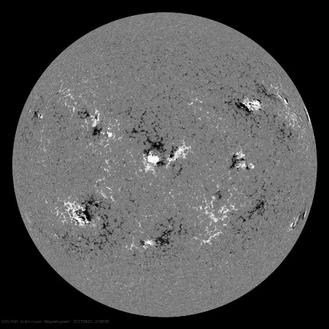 Image of Sun's magnetic field