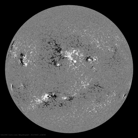 Image of Sun's magnetic field