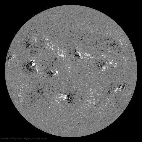 Image of Sun's magnetic field