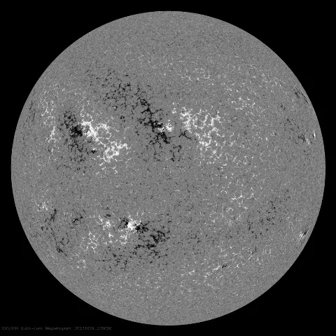 Image of Sun's magnetic field