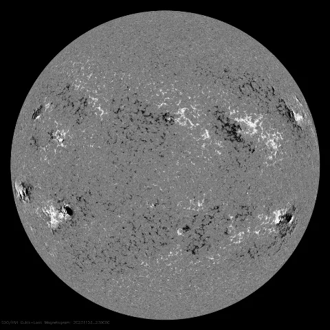 Image of Sun's magnetic field