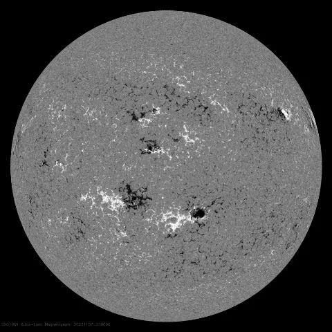 Image of Sun's magnetic field