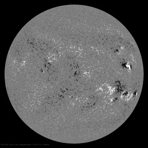 Image of Sun's magnetic field