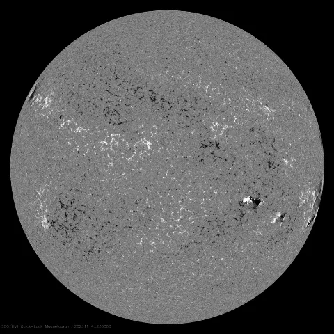 Image of Sun's magnetic field