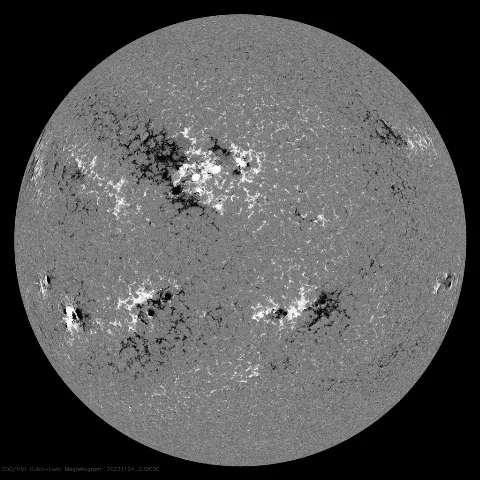 Image of Sun's magnetic field