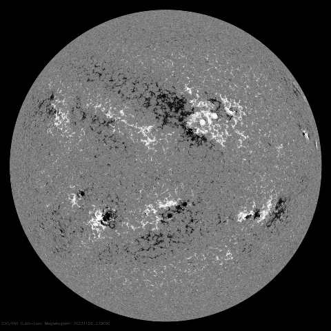 Image of Sun's magnetic field