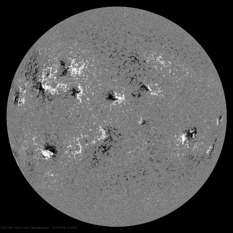 Image of Sun's magnetic field