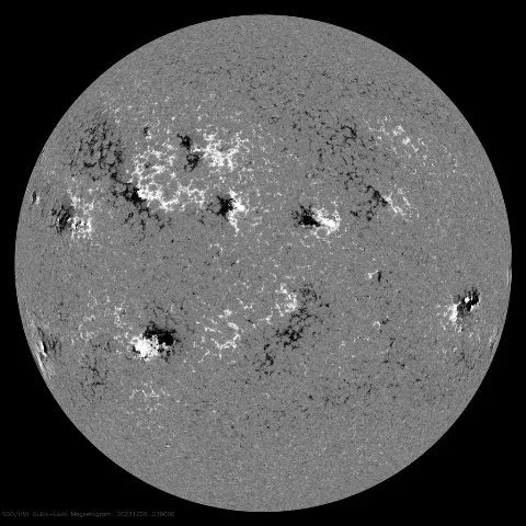 Image of Sun's magnetic field