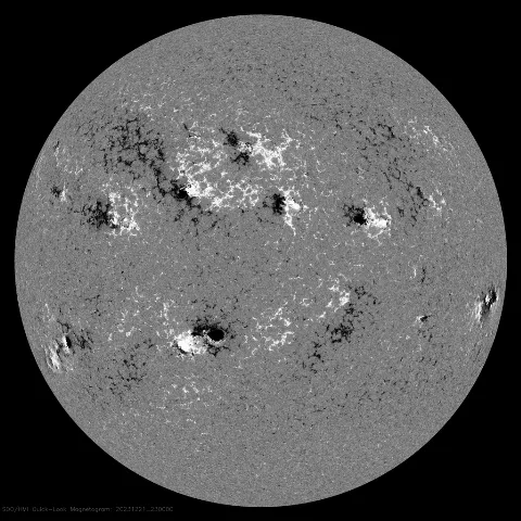 Image of Sun's magnetic field