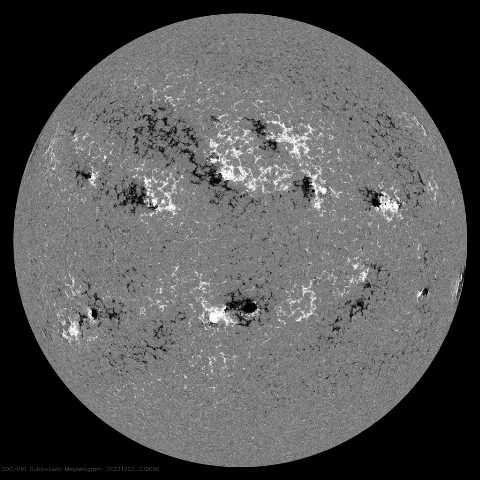 Image of Sun's magnetic field