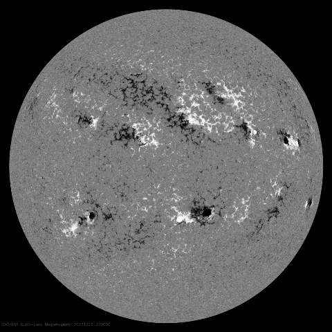 Image of Sun's magnetic field