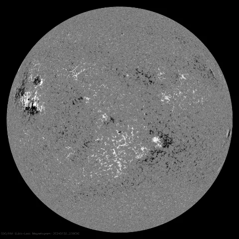 Image of Sun's magnetic field