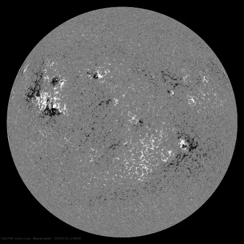 Image of Sun's magnetic field