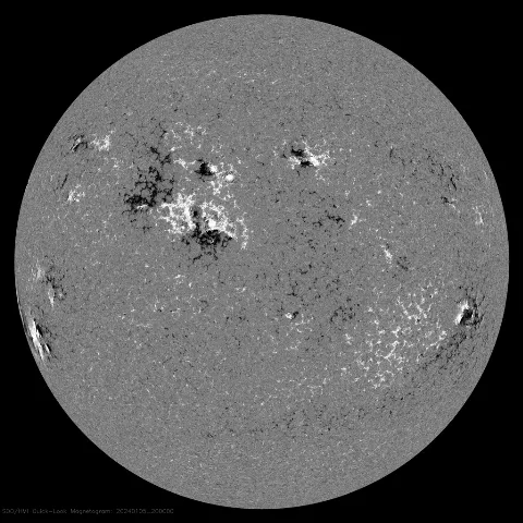 Image of Sun's magnetic field