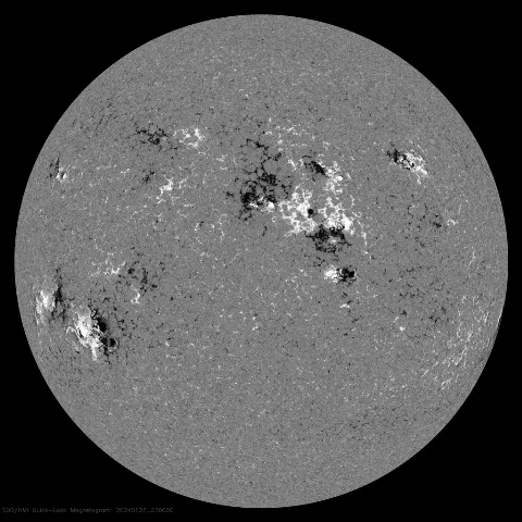 Image of Sun's magnetic field