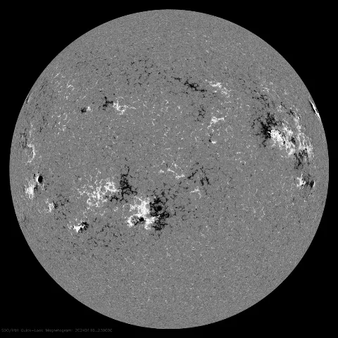 Image of Sun's magnetic field