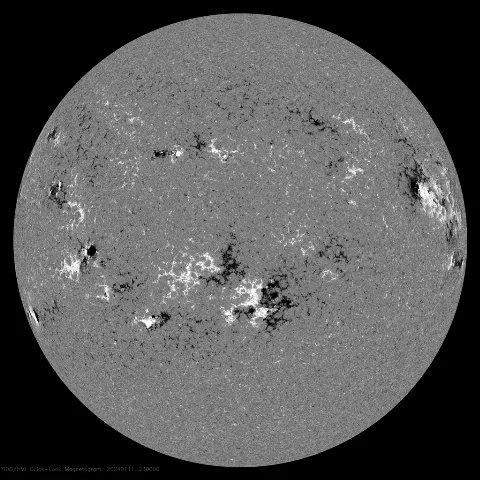 Image of Sun's magnetic field