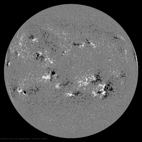 Image of Sun's magnetic field