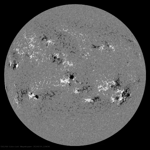 Image of Sun's magnetic field