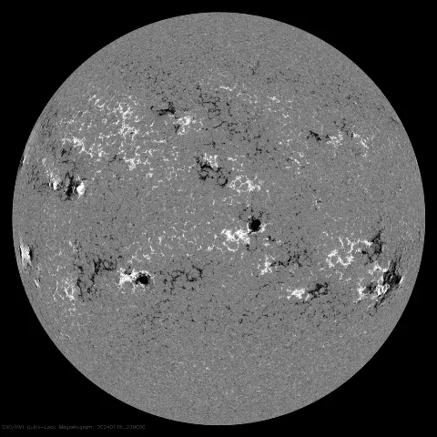 Image of Sun's magnetic field