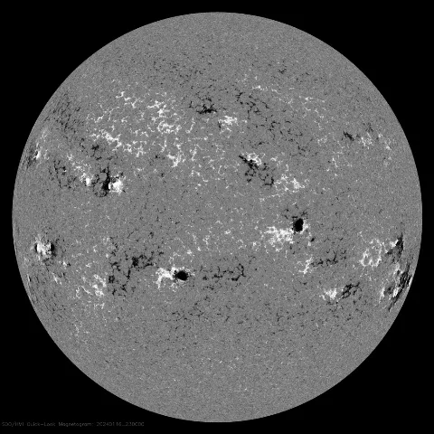 Image of Sun's magnetic field