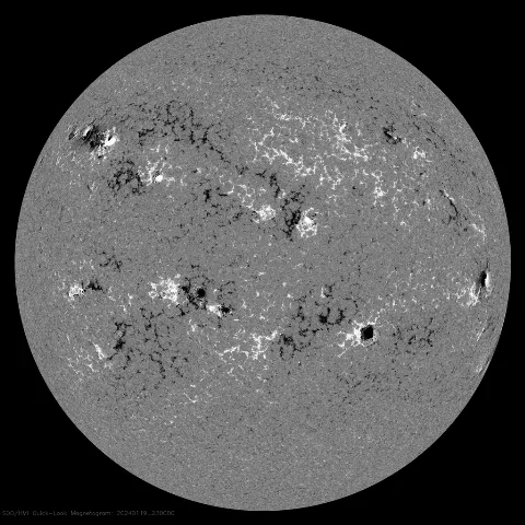 Image of Sun's magnetic field