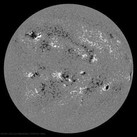 Image of Sun's magnetic field