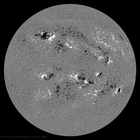 Image of Sun's magnetic field