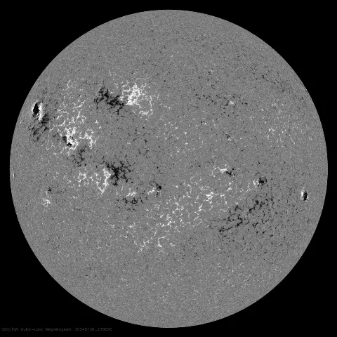 Image of Sun's magnetic field