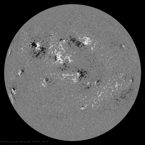 Image of Sun's magnetic field