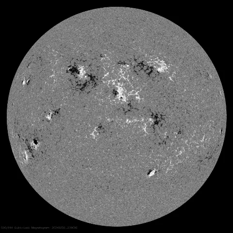 Image of Sun's magnetic field