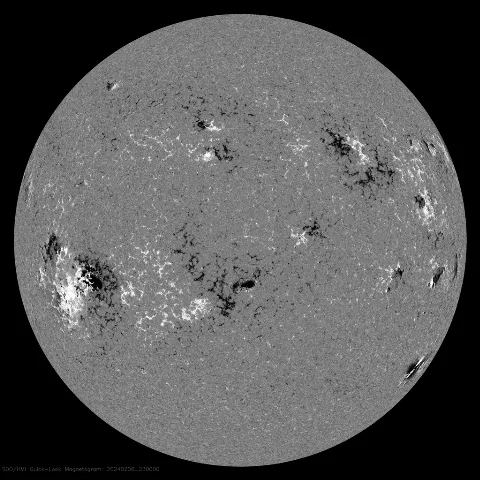 Image of Sun's magnetic field