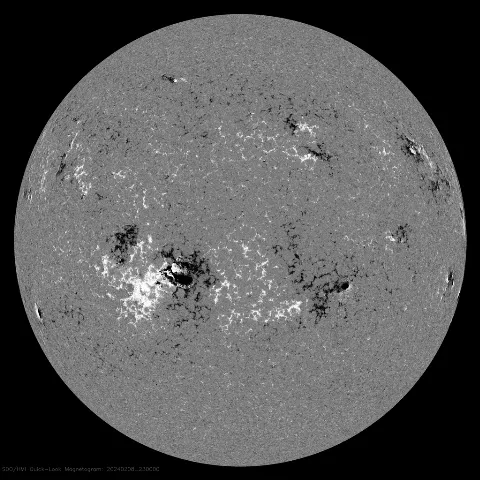 Image of Sun's magnetic field