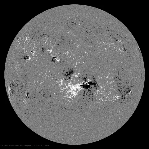 Image of Sun's magnetic field