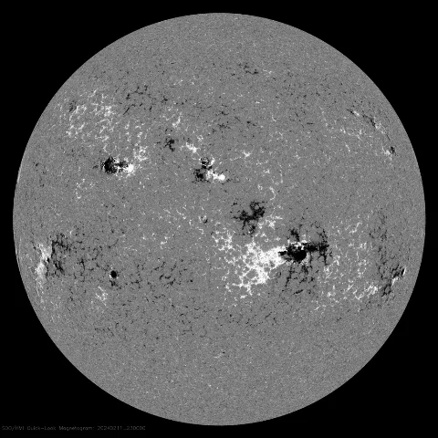 Image of Sun's magnetic field