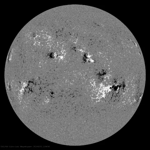 Image of Sun's magnetic field