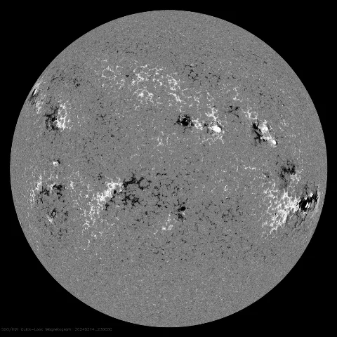 Image of Sun's magnetic field